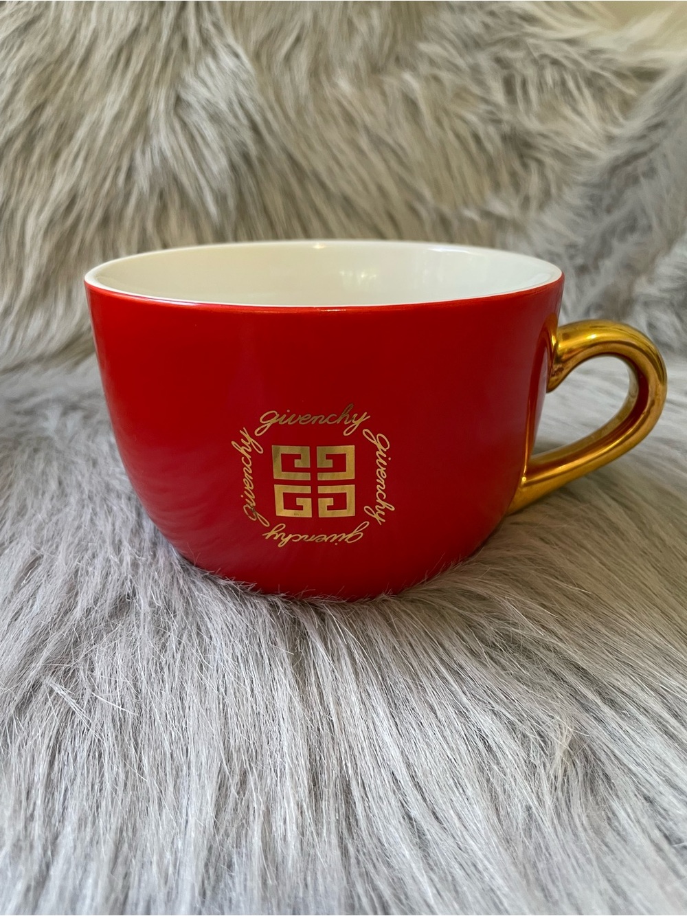 Givenchy red ceramic mug